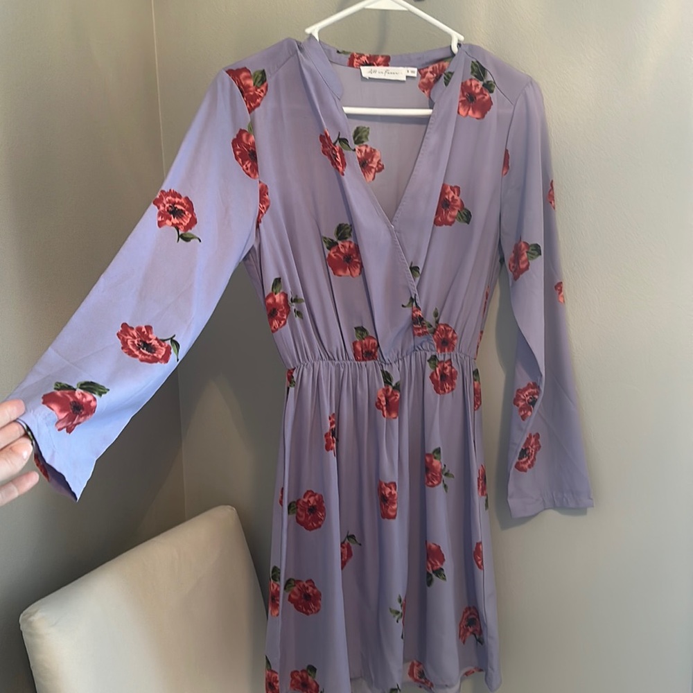 All in Favor floral dress Size small